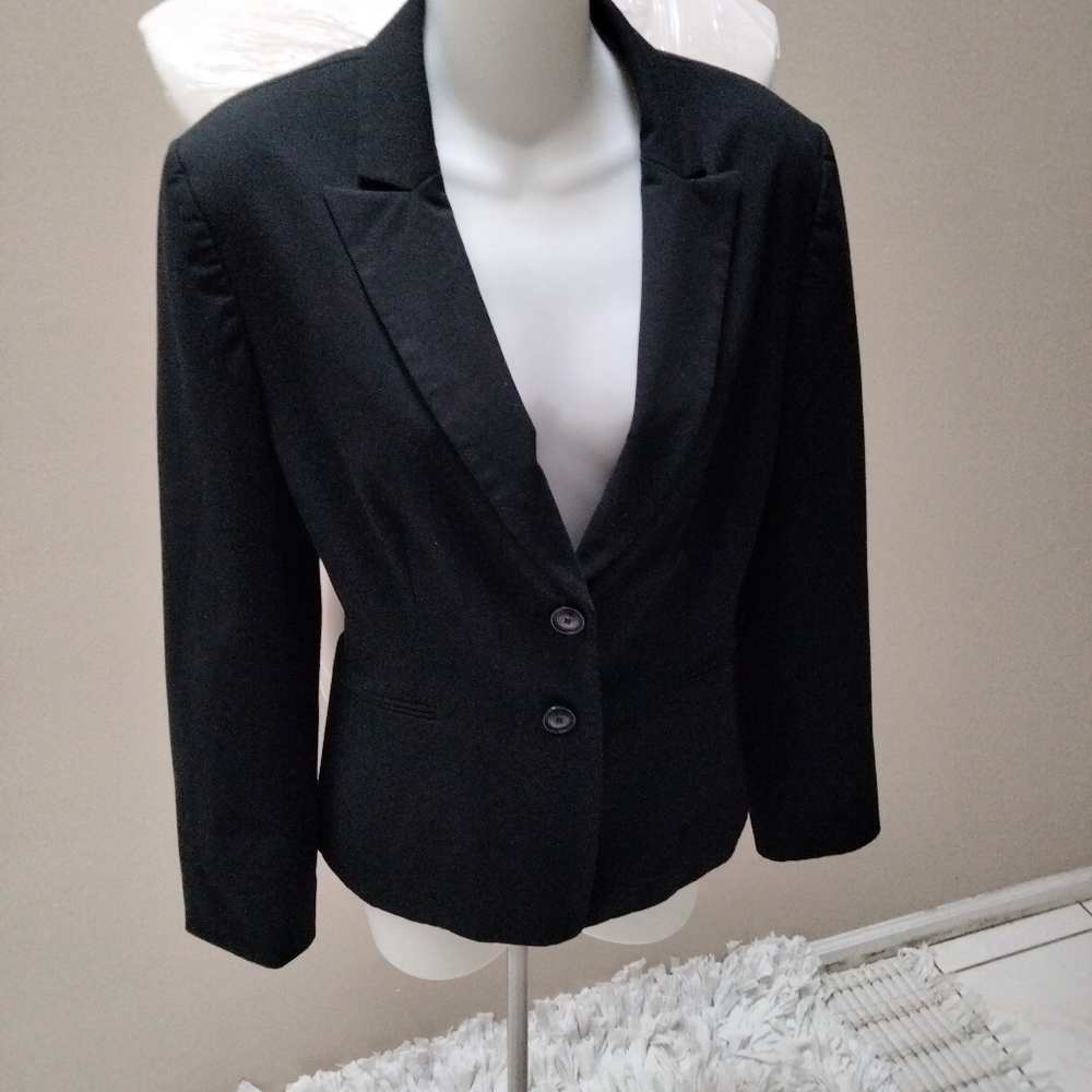 Tahari ASL Black Blazer Sz 12P